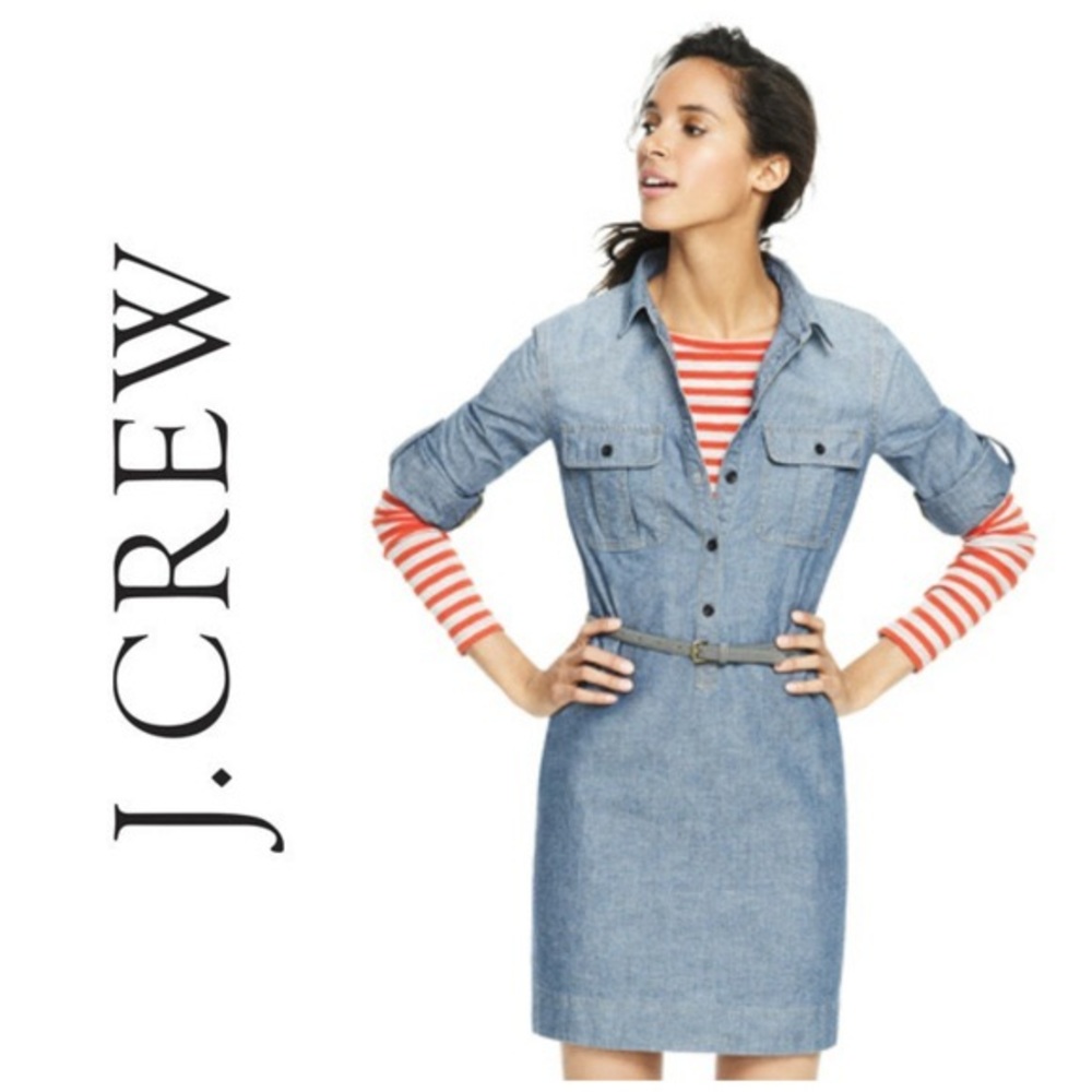 JCrew Denim Chambray Dress SMALL S